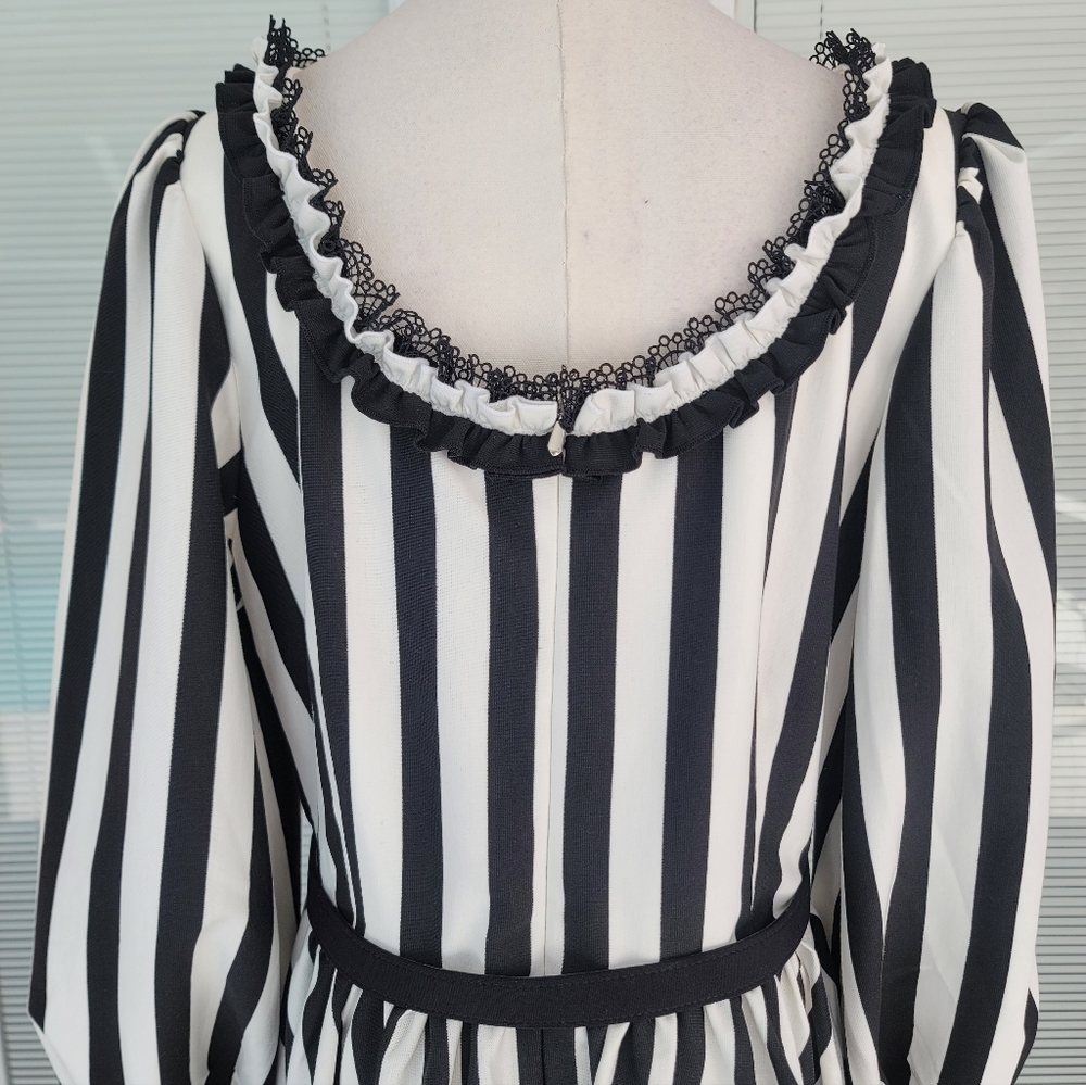 La Femme En Noir Micheline Pitt Sleepy Hollow The Katrina Dress Black And White - Picture 5 of 9